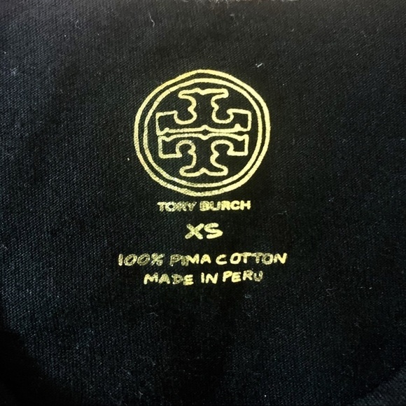 Tory Burch Black Logo Multicolored Graphic Tee XS - Picture 5 of 6